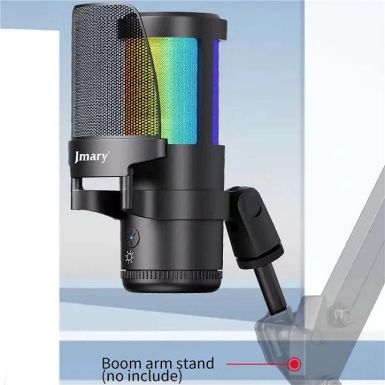 JMARY MC-PW13 360 Degree Rotating RGB Light Desktop Microphone, MC-PW13