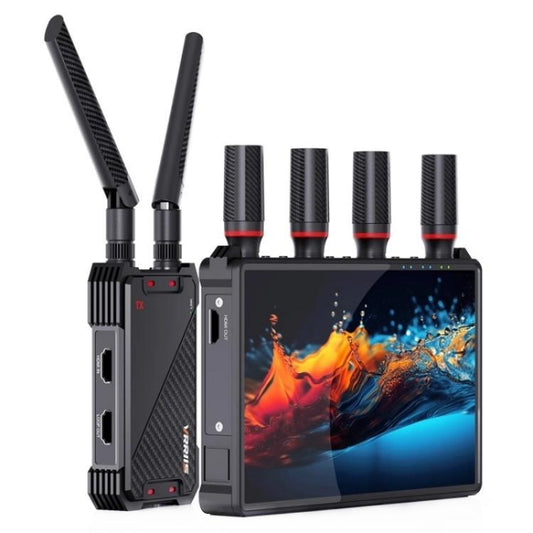 جهاز إرسال واستقبال HDMI لاسلكي VRRIIS 083H بشاشة LCD مقاس 7 بوصات بمدى 400 متر، قابس الولايات المتحدة، قابس الاتحاد الأوروبي، قابس المملكة المتحدة، قابس أستراليا