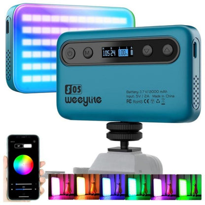 Weeylite S05 Portable App Control Phone Fill Lamp Video Live Streaming Photography RGB Full Color Fill Light, S05