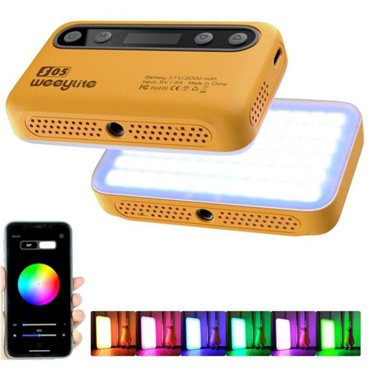 Weeylite S05 Portable App Control Phone Fill Lamp Video Live Streaming Photography RGB Full Color Fill Light, S05