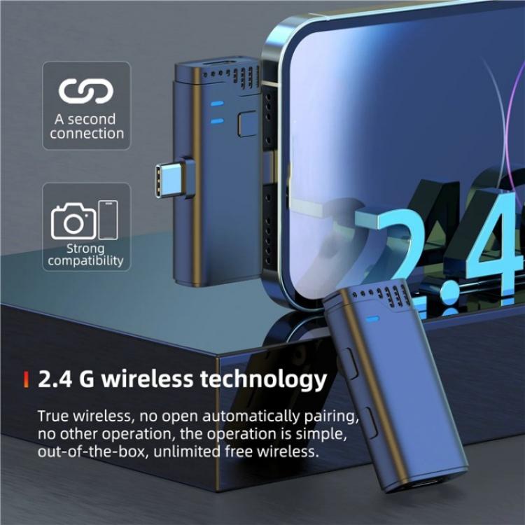 JMARY MW16 3.5mm, Type-C, 8 Pin 3 in 1 2.4G Lavalier Wireless Microphone, MW16 3.5mm+Type-C+8 Pin Port