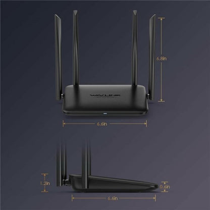 WAVLINK WN530HG4 Home Gigabit Ethernet MU-MIMO Router AC1200 Dual Band Router, US Plug, UK Plug, EU Plug, AU Plug