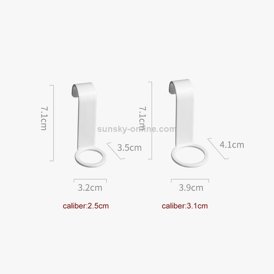 8 PCS/Set Creative Bottle Auxiliary Hook Kitchen Bathroom Hook Shower Gel Hook(White)