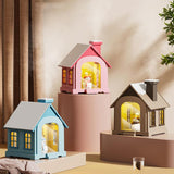 500ML Portable Mini Snow House Humidifier – USB Desktop Air Humidifier with Snowman Design & Colorful Ambient Light