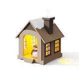 500ML Portable Mini Snow House Humidifier – USB Desktop Air Humidifier with Snowman Design & Colorful Ambient Light
