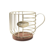 Coffee Companion Storage Rack – Cup-Shaped Kitchen Organizer Basket for Mugs, Pods & Accessories