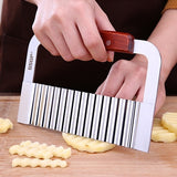 2PCS Stainless Steel Wave Knife – Professional Crinkle Potato & Vegetable Cutter