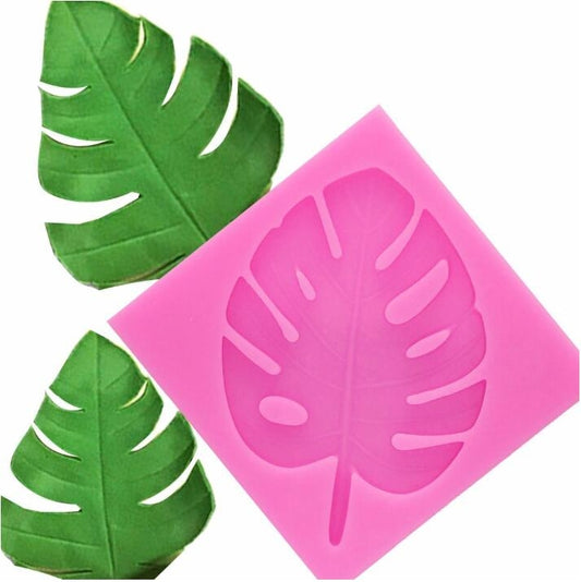 2 PCS DIY Tree Leaf Fondant Mould Chocolate Cake Decorating Mould(Pink)