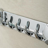 Suction Cup Hook Bathroom Towel Hook Multifunctional Row Hook(Chrome)