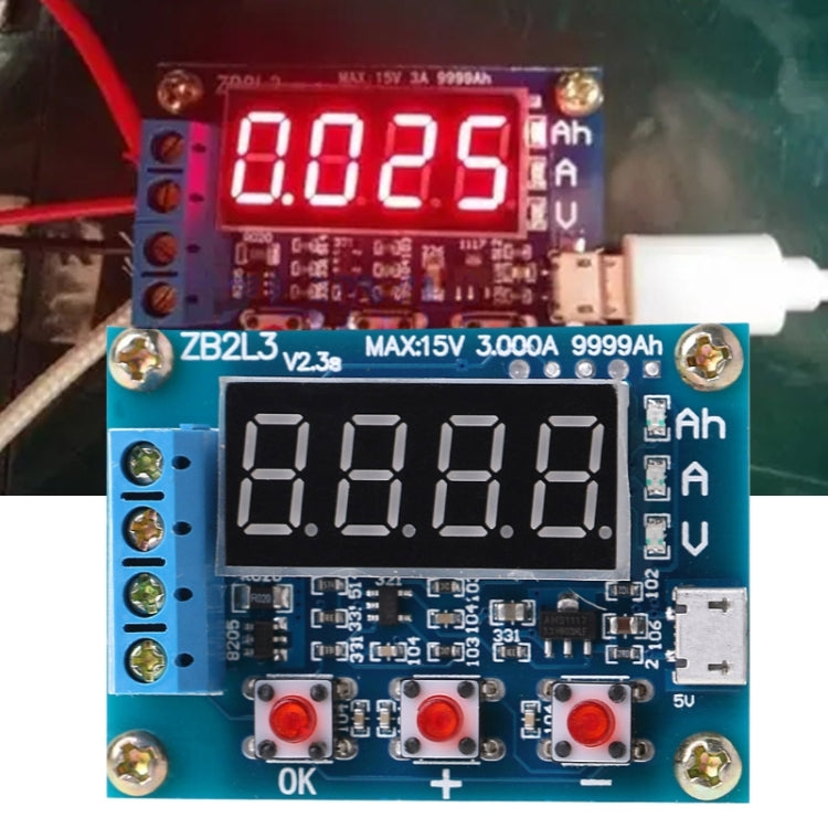 ZB2L3 Battery Capacity Tester 1.2-12V 18650 Li-ion Lithium Lead-acid Battery Capacity Meter Discharge Tester Analyzer, ZB2L3 Battery Capacity Tester