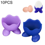 10 PCS Creative Environmentally Friendly Kitchen Gadgets Resistant Silicone Egg Cooker Food Grade Egg Tray Random Color Delivery