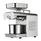 Seed Oil Press Extrator Stainless Steel Commercial Home Automatic Peanut Coconut Sesame Oil Press Machine 40x36.5x16cm, CN Plug