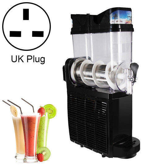 Single Cylinder Snow Melting Machine Large Capacity Smoothie Machine Milk Tea Shop Desktop Slush Fruit Juice Machine, Plug Standard:UK Plug(Black)