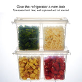 2pcs / Set Kitchen Refrigerator Storage Box Green Onion Ginger Garlic Transparent With Lid Fresh-keeping Box Food Sealed Box
