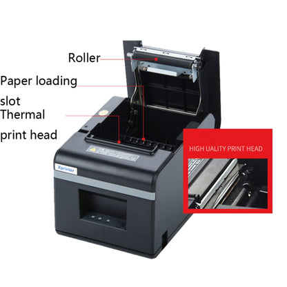 Xprinter XP-N160II Thermal Ticket Printing Machine Bluetooth Receipt Printer, US Plug, EU Plug, UK Plug