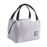 Portable Lunch Bag Thermal Insulated Lunch Box Tote Cooler Bag Bento Pouch Lunch Container School Food Storage Bags(Grey)