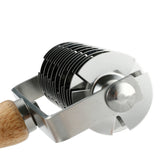 Baking Tool Stainless Steel Wooden Handle Pizza Roller Cutter Dessert Hob Pizza Net Knife