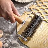 Baking Tool Stainless Steel Wooden Handle Pizza Roller Cutter Dessert Hob Pizza Net Knife