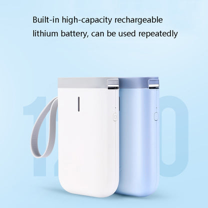 JingChen D11 Thermal Label Printer Bluetooth Handheld Portable Sticker Mobile Phone Printer, D11 White Standard