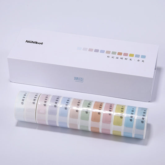NIIMBOT Hand Account Sticker Fresh Morandi Color Label Paper Gift Box For NIIMBOT D11, Spring, Autumn