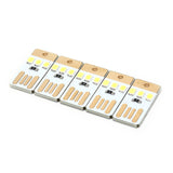 10 PCS Mini Pocket Card USB Power Keychain LED Night Light