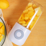 Mini Portable Usb Juice Machine Multi-Function Electric Charging Household Juicer( White)