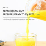 Mini Portable Usb Juice Machine Multi-Function Electric Charging Household Juicer( White)