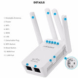 PIX-LINK LV-WR09 300Mbps WiFi Range Extender Repeater Mini Router