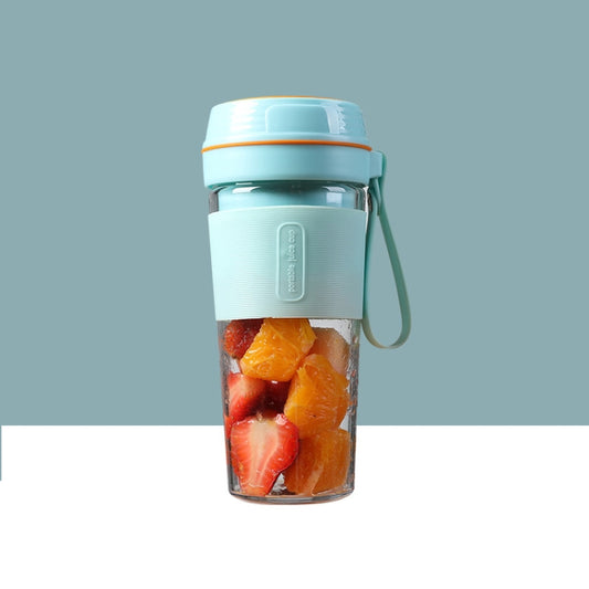 Mini Juicer Home Portable Cooking Machine Student Juice Cup Juicer, Colour: Gem Blue Four Blade