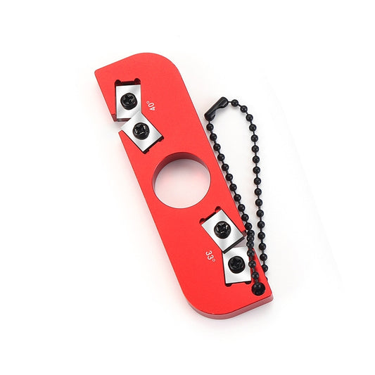 Portable Sharpening Tool Outdoor Ring Double-Head Sharpener Lightweight Mini With Chain Ring
