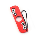 Portable Sharpening Tool Outdoor Ring Double-Head Sharpener Lightweight Mini With Chain Ring
