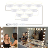 Mirror Front Light Dimmable Makeup Mirror USB Touch Control Light(White Light)