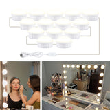 Mirror Front Light Dimmable Makeup Mirror USB Touch Control Light(White Light)
