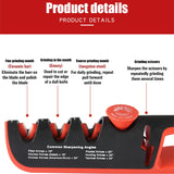 4- In-1 Adjustable Manual Knife Sharpener Multifunctional Knife Sharpener