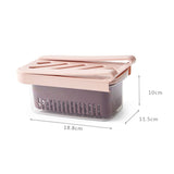 Refrigerator Fresh-Keeping Drain Box Kitchen Transparent Storage Box(Random Color Delivery)