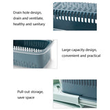 Refrigerator Fresh-Keeping Drain Box Kitchen Transparent Storage Box(Random Color Delivery)