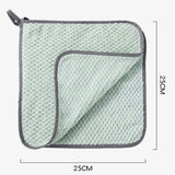 4pcs Hand Towel Hangable Dishcloth Kitchen Rag Non-Stick Oil Absorbent Towel(Color Random Delivery)