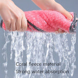 4pcs Hand Towel Hangable Dishcloth Kitchen Rag Non-Stick Oil Absorbent Towel(Color Random Delivery)