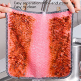 4pcs Hand Towel Hangable Dishcloth Kitchen Rag Non-Stick Oil Absorbent Towel(Color Random Delivery)