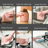 4pcs Hand Towel Hangable Dishcloth Kitchen Rag Non-Stick Oil Absorbent Towel(Color Random Delivery)