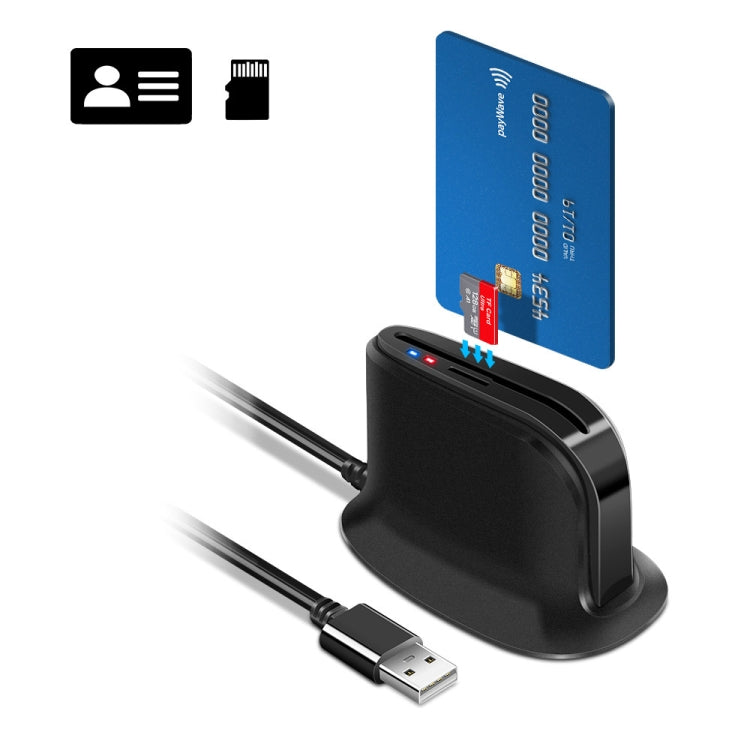 Rocketek  SCR812 USB 2.0 Smart Card Reader IC ID CAC TF Card Reader