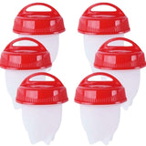 6 PCS/Set Eierkokers Cooker Silicone Non-stick Egg Steamer