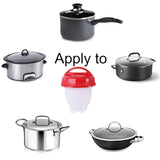 6 PCS/Set Eierkokers Cooker Silicone Non-stick Egg Steamer