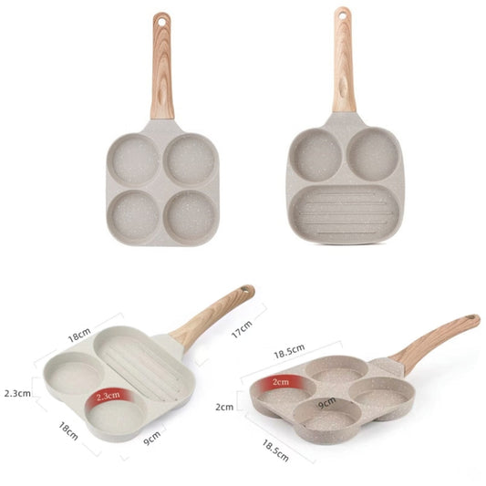 Four Hole Maifan Stone Non-stick Pan Egg Burger Frying Pan Universal Induction Cooker