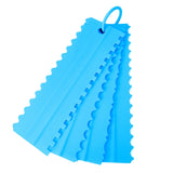 4 PCS / Set Plastic Cream Scraper PP Double Side Sawtooth Baked Cake Flattener