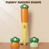 Long Handle Household Multifunctional Cup Washing Brush Carrot Shape 3 In 1 Cleaning Brush