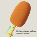 Long Handle Household Multifunctional Cup Washing Brush Carrot Shape 3 In 1 Cleaning Brush
