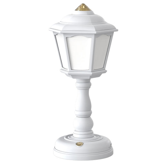 GIVELONG Retro Table Lamp USB Charging Small Night Light, Style: 322-6 White