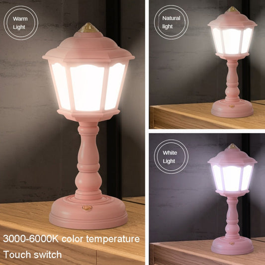 GIVELONG Retro Table Lamp USB Charging Small Night Light, Style: 322-1 Red