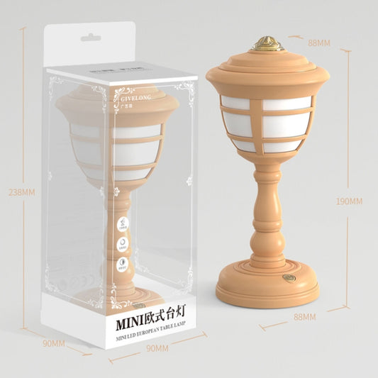 GIVELONG Retro Table Lamp USB Charging Small Night Light, Style: 322-2 Yellow